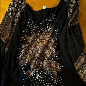 Black scarf top from Avenue, size 22/24